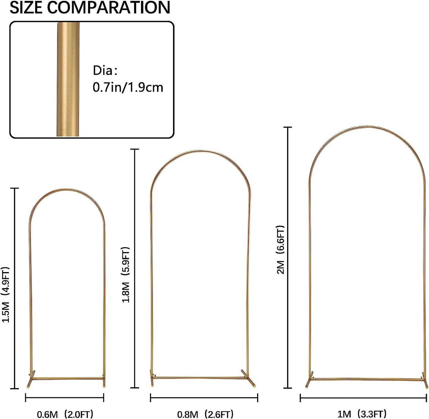 3-Piece Arch Set Gold