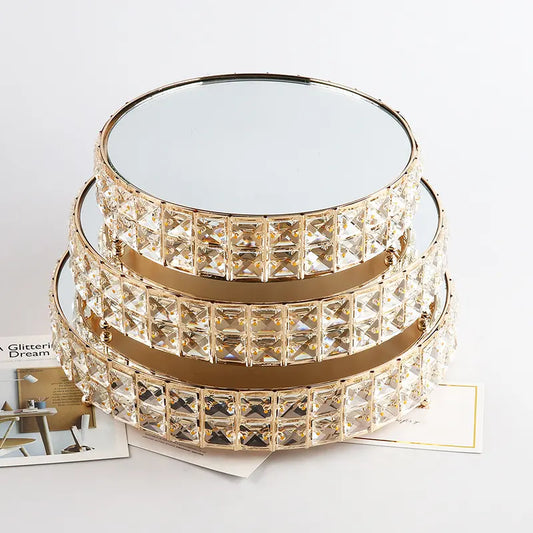 Gold Crystal Cake Stand